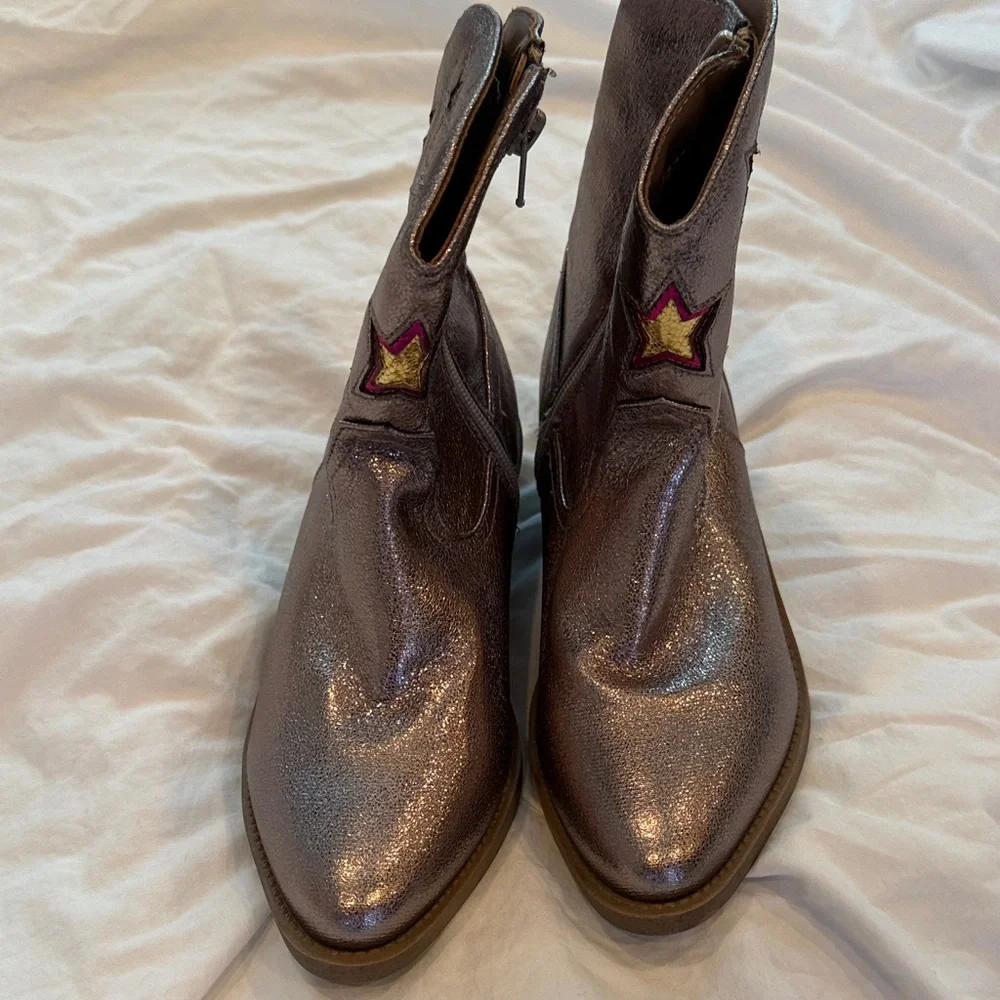 Steve Madden Metallic Lilac Kids Star Cowboy Boots